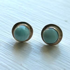 Sterling Silver Larimar Stud Earrings
